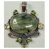 925 Prennite Gemstone Pendant