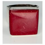925 Red Carnelian Ring