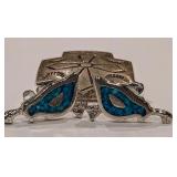 Nice Turquoise Earrings & Sterling Silver Cross