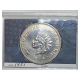 1851 U.S. Coin Indian Head Dollar Token Replica