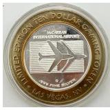 McCarran Intl. Airport .999 Silver $10 Game Token
