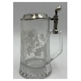Vtg. Avon 1998 NFL Glass Beer Stein