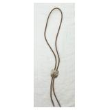 Vintage Brown Leather Bolo Slide