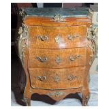 *Green Marble Top Louis XV Bombï¿½ Commode