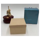 Music box, Avon Music Card Holder & Porcelain Box