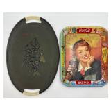 Lot of 2 Vtg. Trays