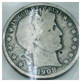 1908 Barber Half Dollar