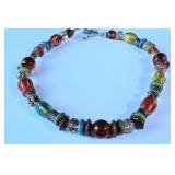 Colorful Boho Beaded Glass Necklace