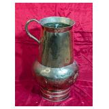 *Vtg. Large Hammered Copper & Brass Pitcher / Ewer