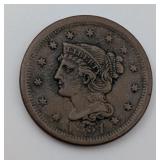 1851 Braided Hair Liberty Large Cent