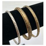 3 Vintage Bangle Bracelets