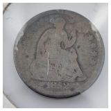 1852 Seated Liberty Half Dime