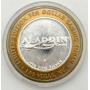 .999 Silver & Brass Aladdin Casino $10 Game Token