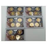 5-2007-S US PRESIDENTIAL $1 Coin Proof Sets w/COA