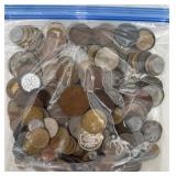 3 Pound Bag of ANTQ & VTG Foreign Coins