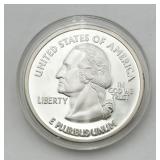 .999 Fine Silver Clad U.S. Statehood Quarter Medal