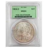 1904-O Morgan Silver Dollar PCGSMS64
