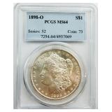 1898-O Morgan Silver Dollar PCGSMS64