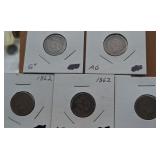 5-1862 Indian Head Pennies