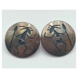 Sterling Silver Southwest Style Pierced Earrings