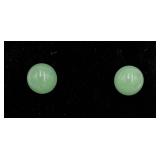 14K Gold Jade Earrings