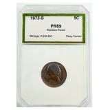 1975-S Jefferson Nickel PCI PR69 Rainbow deep cam