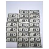22 Uncirculated Sequential Series 1957-B $1