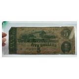 Feb. 17 1864 Confederate States of America $5 Bill