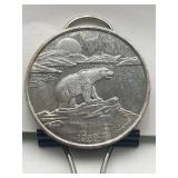 1989 Official Alaska 1 Troy oz .999 Fine Silver