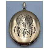 Victorian Large Locket w/14 KT Bail