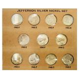 Jefferson Uncirculated Silver Nickel Set 35% Silve