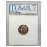 1977-S TruGrade Proof 69 Deep Cameo Dime
