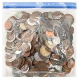 3 Pound Bag of ANTQ & VTG Foreign Coins