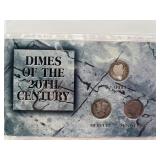 Silver Dimes of the 20th Century Set