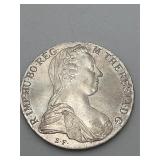 1780 Maria Theresa Thaler Silver Coin