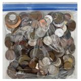 3 Pound Bag of ANTQ & VTG Foreign Coins