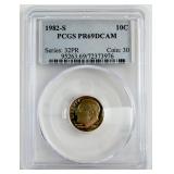 1982-S Roosevelt Dime PCGSPR69DCAM
