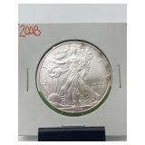 2008 American Silver Eagle, 1 oz .999 Fine Silver