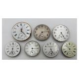 7 Various Antique & Vintage Pocket Watch Movements