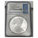 2018-W American Silver Eagle 1st Day of Issue