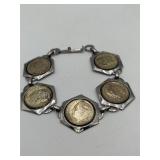 5 Silver Rosevelt Dimes Bracelet