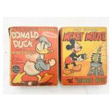 1937 Donald Duck & 1946 Mickey Mouse Little Books