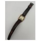 Hamilton 10k Gold Filled Watch w/ Aligator Band