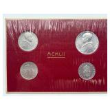 Vintage 1952 Vatican City 4-coin Mint Set (MCMLII)