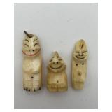 Antique Pre-Ban Ivory Carved Billikens Figurines