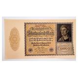 3 Authentic German 1922 10,000 Mark Bank Notes
