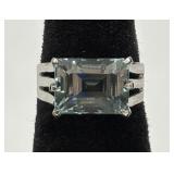 14K White Gold Aquamarine Ring