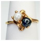 VTG 10KT Yellow Gold Pearl Ring