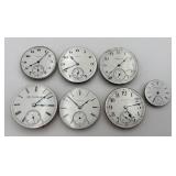 7 Vintage & Antique Elgin Pocket Watch Movements