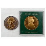 1982 Washington 250th Anniv. Medal & Bronze Medal